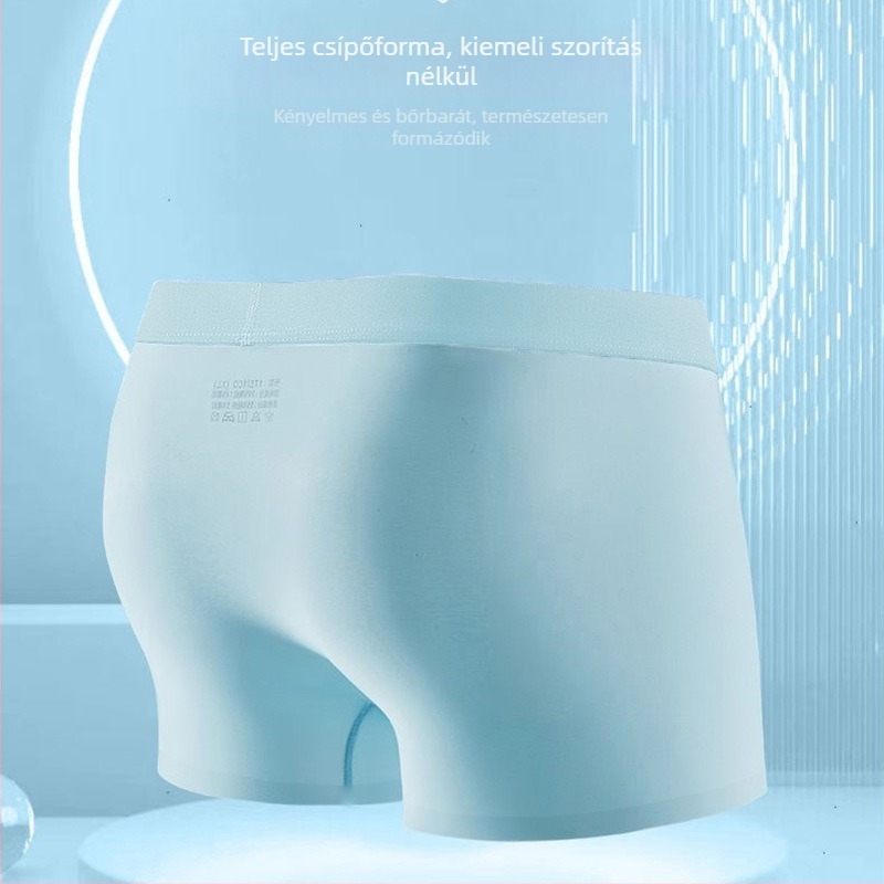 Férfi seamless boxer alsó, négy évszakos, vékony, lélegző, hűsítő érzet