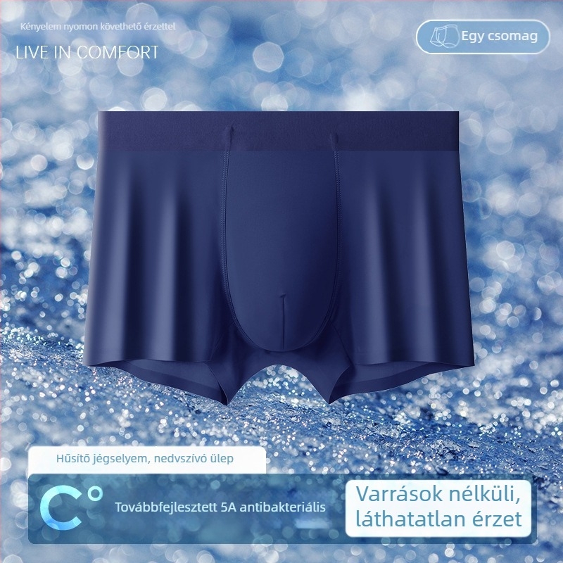 Férfi seamless boxer alsó, négy évszakos, vékony, lélegző, hűsítő érzet