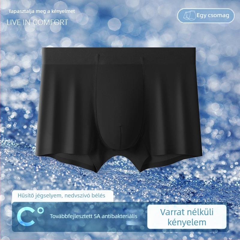 Férfi seamless boxer alsó, négy évszakos, vékony, lélegző, hűsítő érzet
