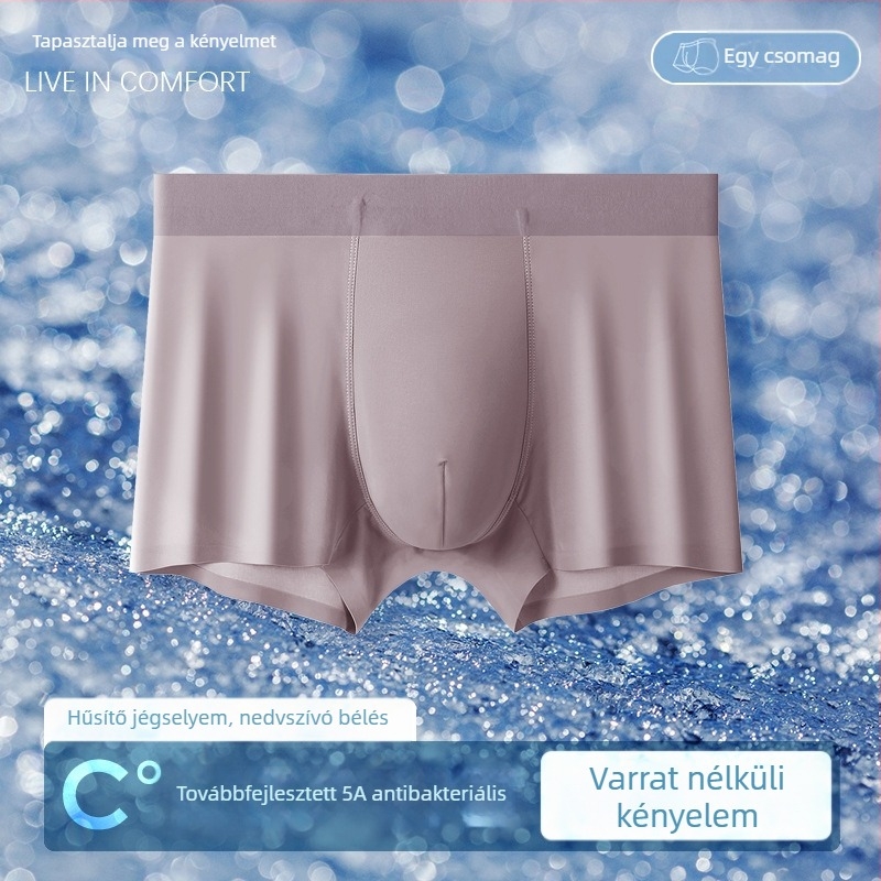 Férfi seamless boxer alsó, négy évszakos, vékony, lélegző, hűsítő érzet