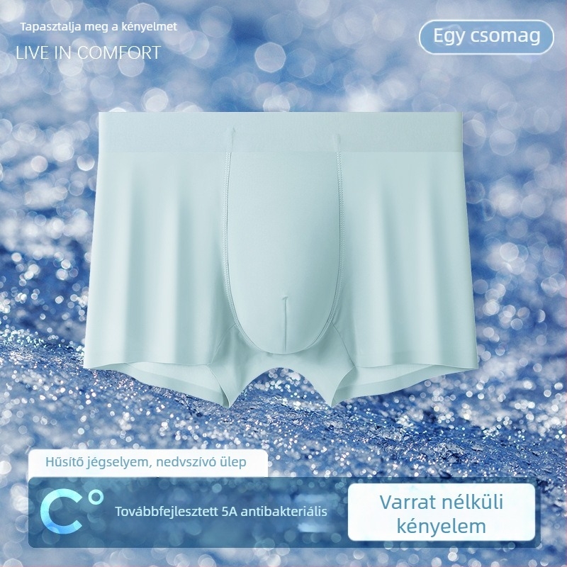 Férfi seamless boxer alsó, négy évszakos, vékony, lélegző, hűsítő érzet
