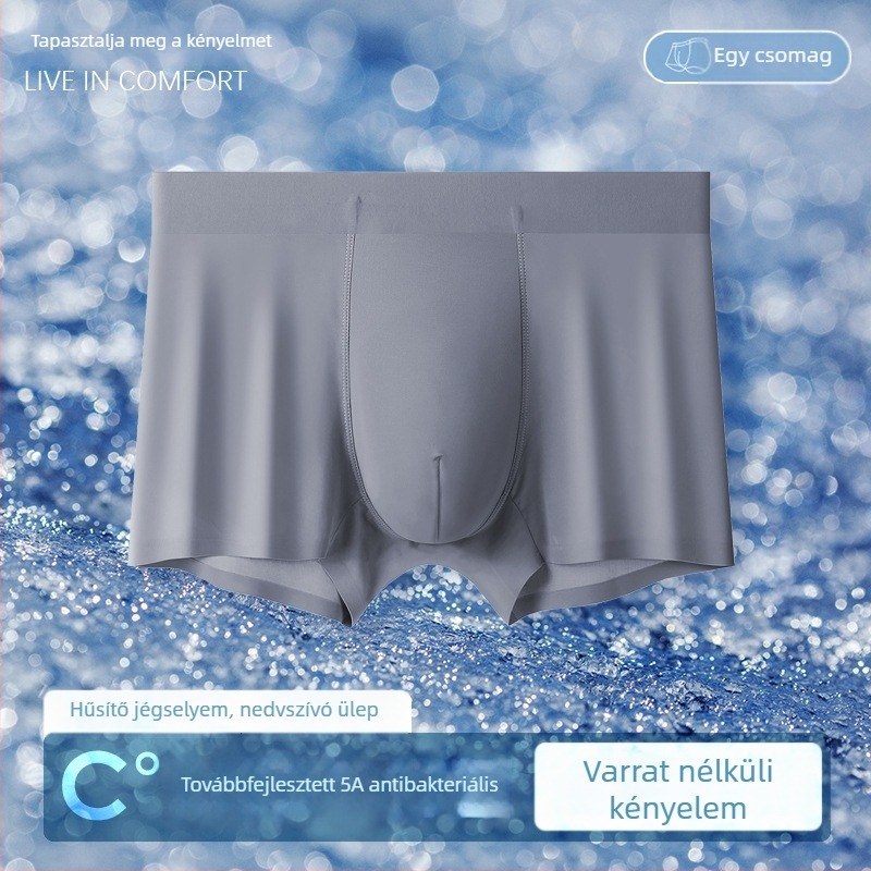 Férfi seamless boxer alsó, négy évszakos, vékony, lélegző, hűsítő érzet