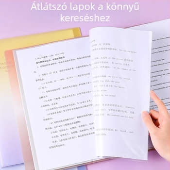 Kokuyo átlátszó dokumentumtartó gradientkék, A4/A3, összecsukható, 20/30/40 oldalas kapacitás