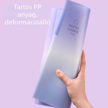 Kokuyo átlátszó dokumentumtartó gradientkék, A4/A3, összecsukható, 20/30/40 oldalas kapacitás