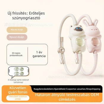 Szúnyogriasztó karkötő felnőttek és gyerekek számára, hordozható, külső használatra