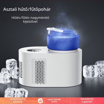 Intelligens gyors forró és hideg pohár kis digitális kijelzővel, autóba és otthoni asztali használatra