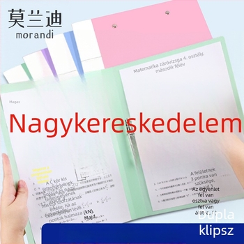 Műanyag A4-es dokumentumtároló hosszú csíptetővel és dupla csíptetővel, diákok számára, dokumentumok rendezéséhez, formátum A4/A3.