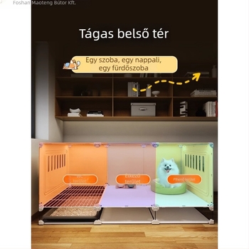 Kis testű kutyák számára készült ketrec elkülönített mosdóval és integrált vécével — kutyavilá