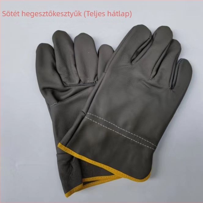 Tehénbőr hegesztő kesztyűk, rövid mandzsetta, teljes bőr, hegesztésvédelmi