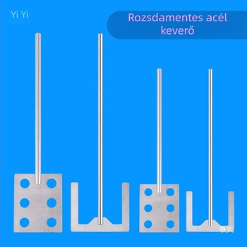Laboratóriumi horgonytípusú rozsdamentes acél keverőlapátok, recézett diszperziós korong, hegymintázatú lapátok, sík alakú keverőfej-orsó