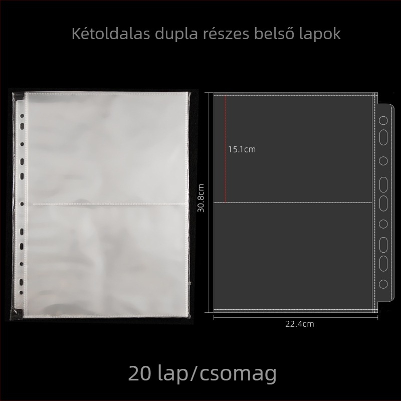 Savmentes filmtároló tasak háromlyukú kivitelben, 135/120 filmhez, univerzális 11-lyukú tárolóalbum