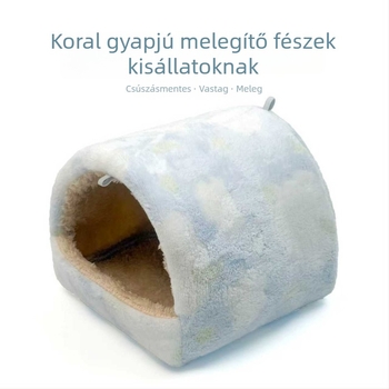 Meleg pamutból készült zárt hörcsögkunyhó, ovális alakú kisállatház