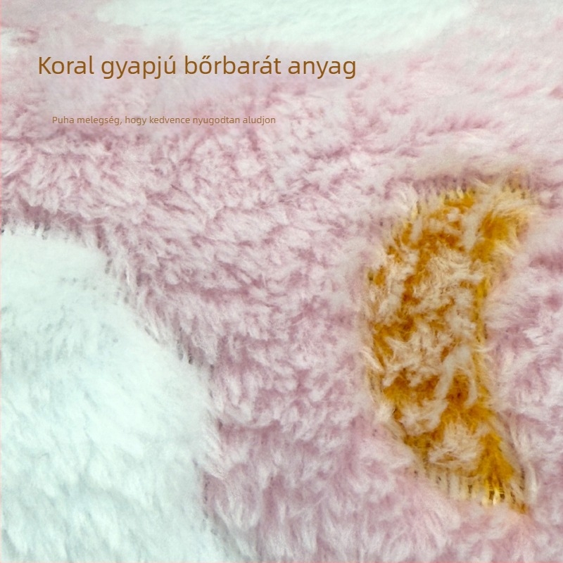 Meleg pamutból készült zárt hörcsögkunyhó, ovális alakú kisállatház