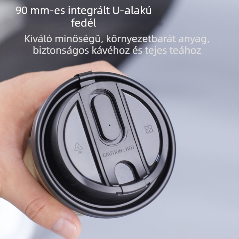 Egyszer használatos pohárfedél 90/80 mm-es átmérőhöz; univerzális fedél kávéhoz és tej-tea italokhoz; alkalmas kiszállításra; élelmiszer-minőségű; injekciós formázású