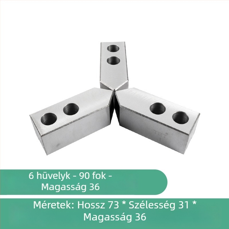 Háromfogatú hidraulikus puha csukló tokmány kis átmérőjű munkadarabokhoz, Ø 6/8/10 hüvelyk furat, hátsó rögzítés