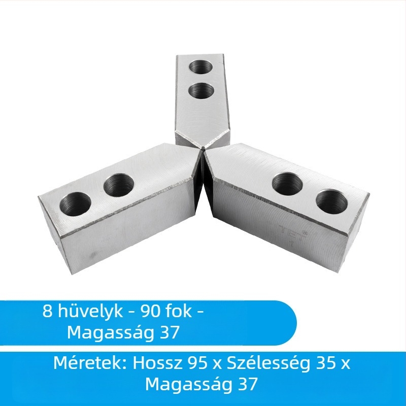 Háromfogatú hidraulikus puha csukló tokmány kis átmérőjű munkadarabokhoz, Ø 6/8/10 hüvelyk furat, hátsó rögzítés