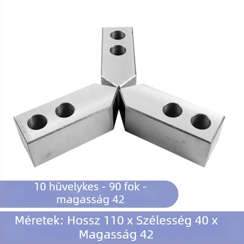 Háromfogatú hidraulikus puha csukló tokmány kis átmérőjű munkadarabokhoz, Ø 6/8/10 hüvelyk furat, hátsó rögzítés