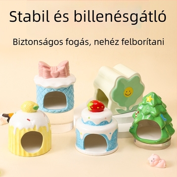 Nyári kerámiából készült hörcsög ház, hűtő és kényelmes alvófészek