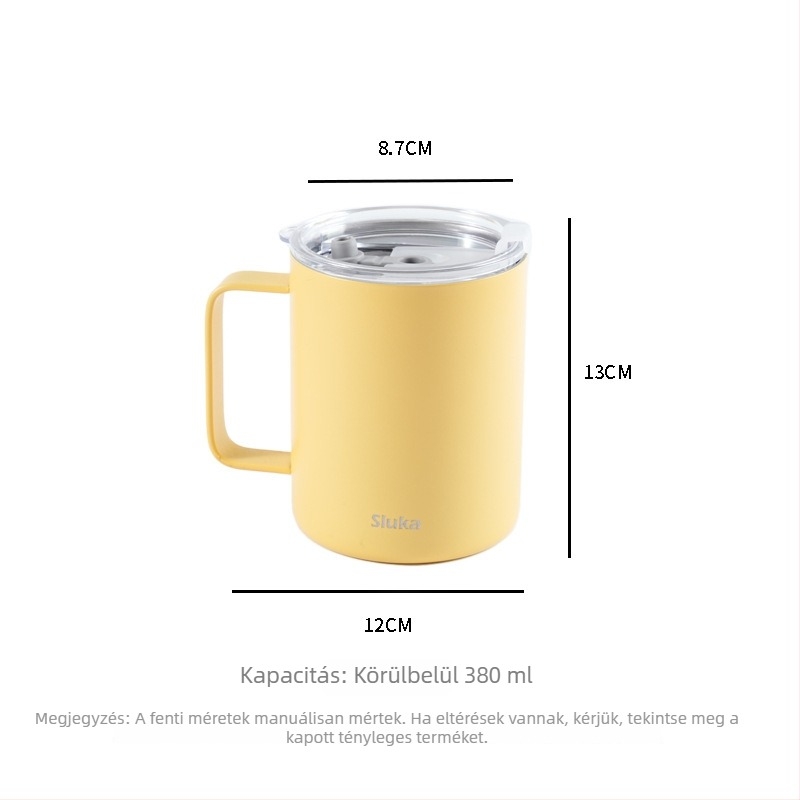 Duplafalú 304 rozsdamentes acél bögre egyedi logóval, szigetelt forró és hideg italokhoz