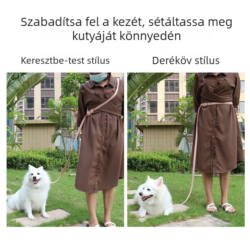 Kutyapóráz harapás elleni védelemmel, állítható kölyökkutya nyakörv, anti-shock hám közepes méretű kutyáknak – sétákhoz
