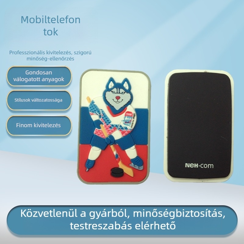 Egyedi festett színes rajzokkal készült szilikon telefontok, karikatúra stílusú védőtok