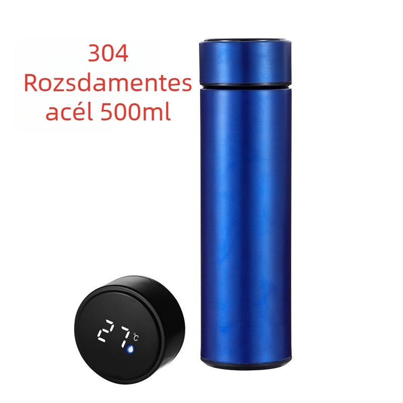 Intelligens hőmérséklet-kijelzővel ellátott 304 rozsdamentes acél termosz – uniszex minimalist dizájn, testreszabható üzleti ajándék
