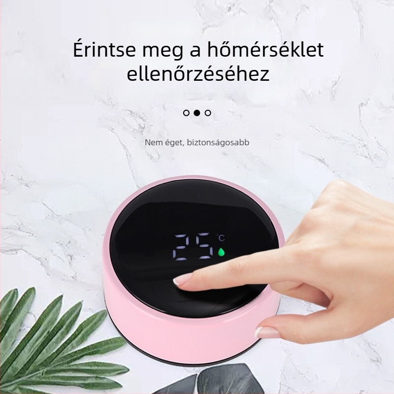 304 rozsdamentes acél termosz hőmérséklet kijelzővel és logó nyomtatással – hordozható teás pohár iroda számára