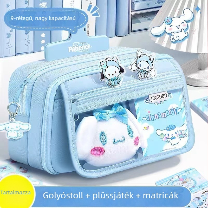 Új kreatív kilencrétegű Panda tolltartó, átlátszó, Ins-stílusú középiskolásoknak