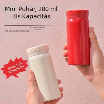 Kompakt rozsdamentes acél termosz – hordozható mini termosz férfiaknak, nőknek és gyerekeknek