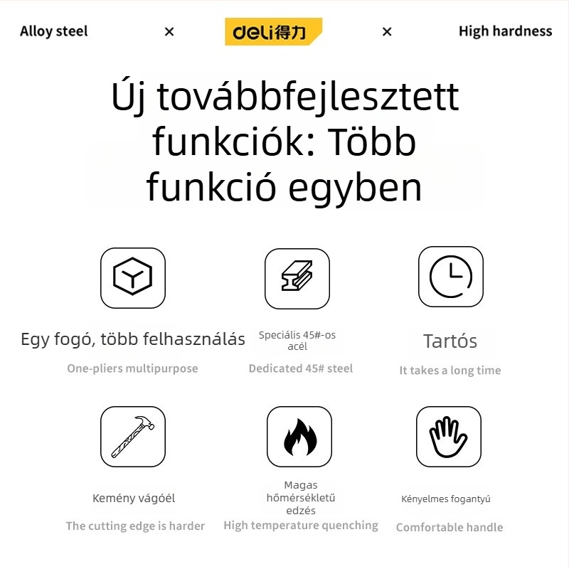 Deli fogó készlet: ipari szintű, rozsdamentes acélból készült antimagnetikus, tűhegyes és diagonális vágóval rendelkező fogók elektromérnökök számára