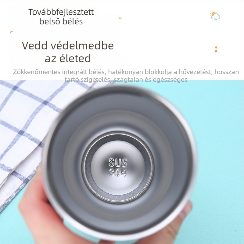 30oz szigetelt rozsdamentes acél termosz, belső 304, külső 201, autóhoz, hordozható, szívószállal és zárható fedéllel