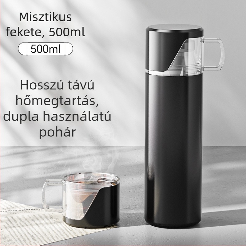 304 rozsdamentes acél termosz pohár, nagy kapacitású, egyenes testű, hordozható iroda és otthon számára, kültéri használatra