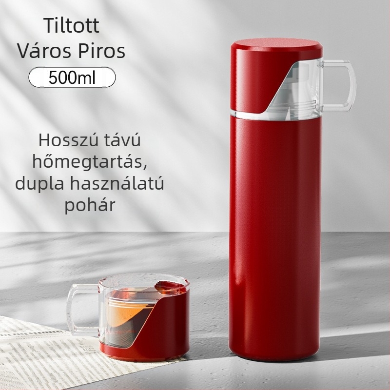 304 rozsdamentes acél termosz pohár, nagy kapacitású, egyenes testű, hordozható iroda és otthon számára, kültéri használatra