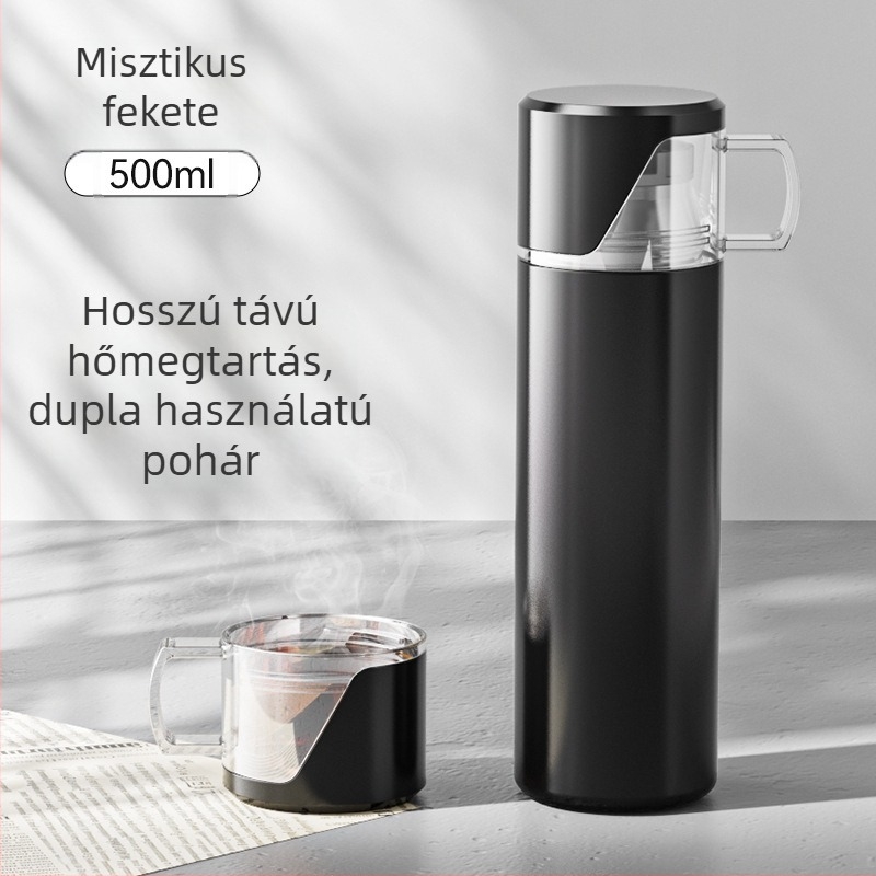 304 rozsdamentes acél termosz pohár, nagy kapacitású, egyenes testű, hordozható iroda és otthon számára, kültéri használatra