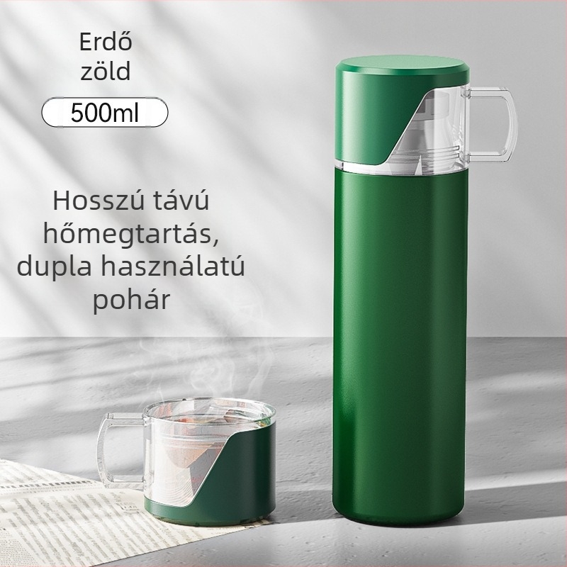 304 rozsdamentes acél termosz pohár, nagy kapacitású, egyenes testű, hordozható iroda és otthon számára, kültéri használatra