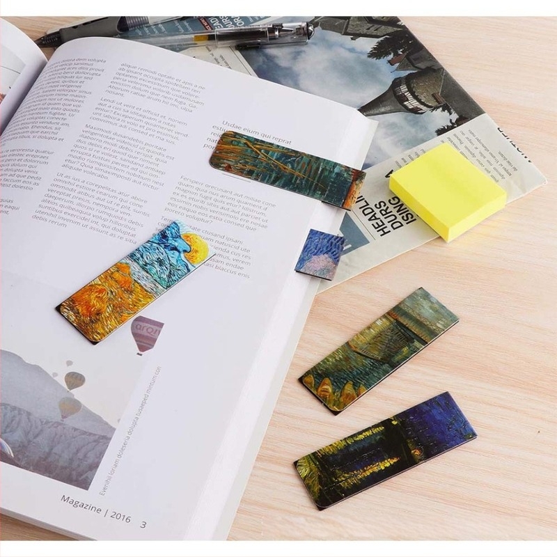 Van Gogh mágneses könyvjelzők, hűtőmágnesek és irodai matricák – iskola, otthon, iroda