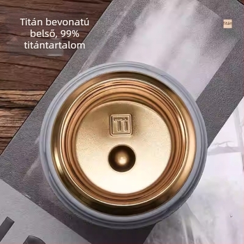 Yunxi titán bevonatú termosz pohár ajándékdobozban — exkluzív üzleti ajándék készlet teázáshoz