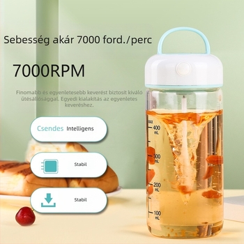 Fehérjeporhoz való hordozható üveg shakert automatikus keveréssel, újratölthető