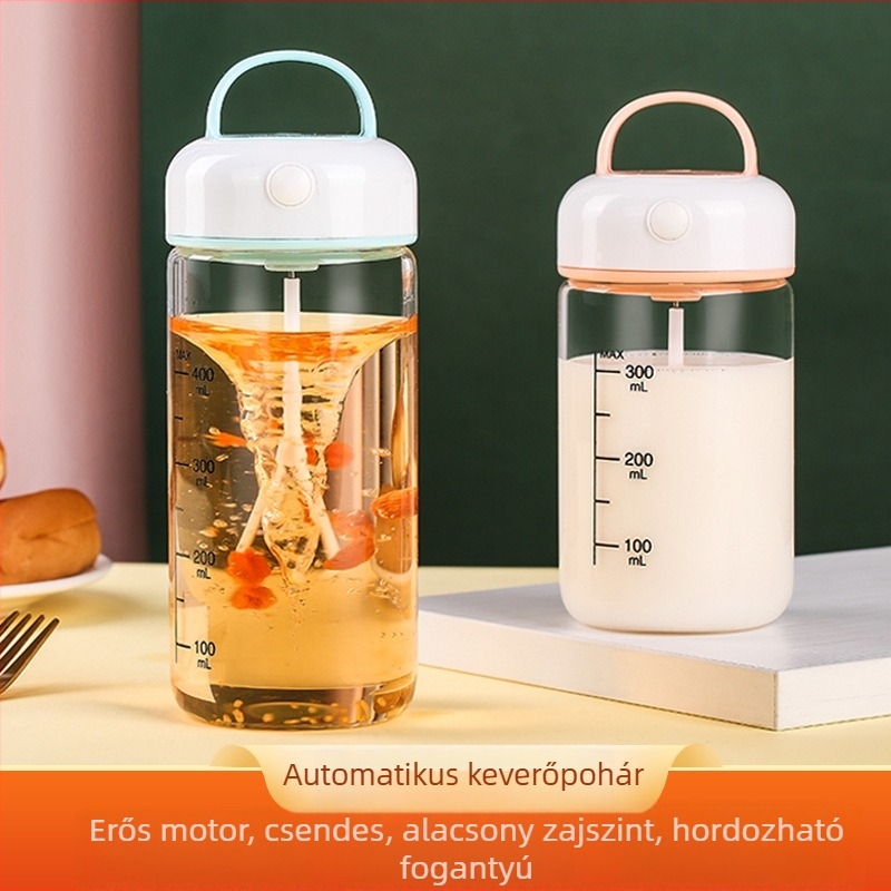 Fehérjeporhoz való hordozható üveg shakert automatikus keveréssel, újratölthető