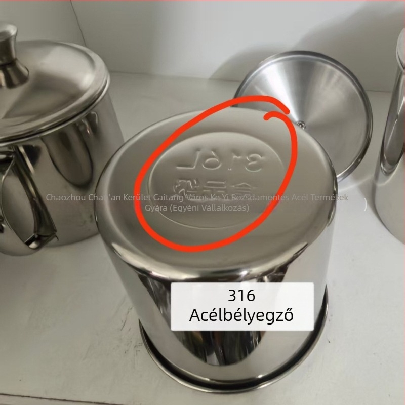 316 rozsdamentes acélból készült gyerekeknek szánt vízcsésze, ütésálló, fedél nélküli