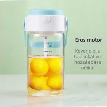 Újratölthető automata keverőpohár – hordozható üveg shaker milkshake-hez és fehérje porhoz, edzéshez
