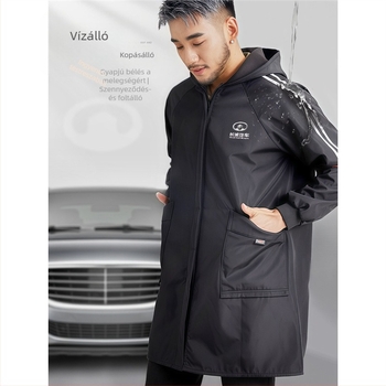 Őszi–téli hosszú ujjú vízálló munkaruha kabát fleece béléssel, uniszex, gyári munka és porvédelem céljára.