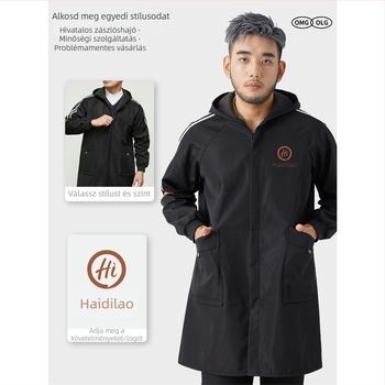 Őszi–téli hosszú ujjú vízálló munkaruha kabát fleece béléssel, uniszex, gyári munka és porvédelem céljára.