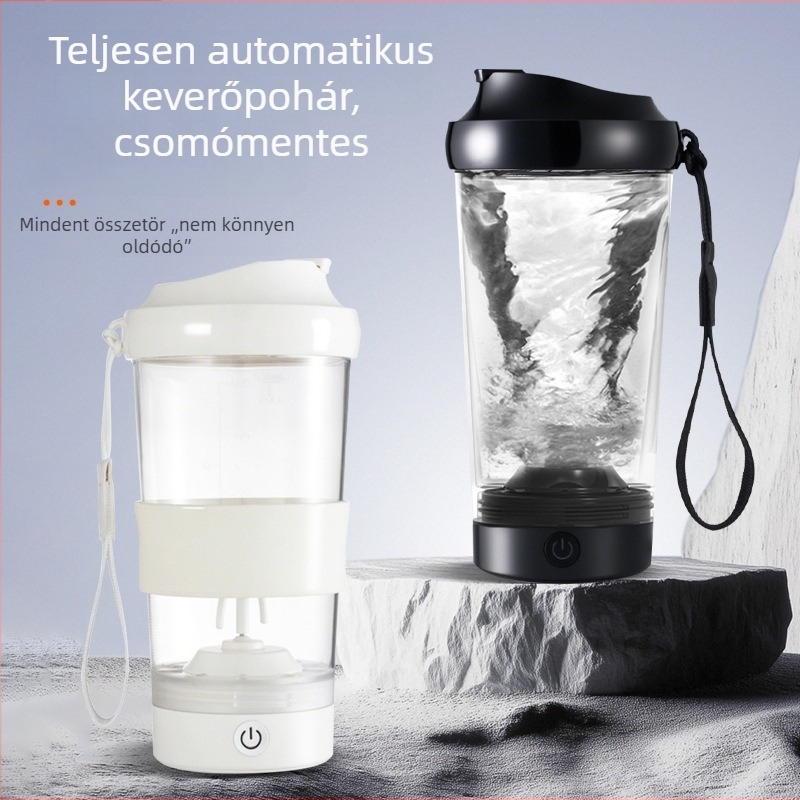 Nagy kapacitású elektromos keverő pohár, teljesen automata, mérőskálával – kávépor shaker