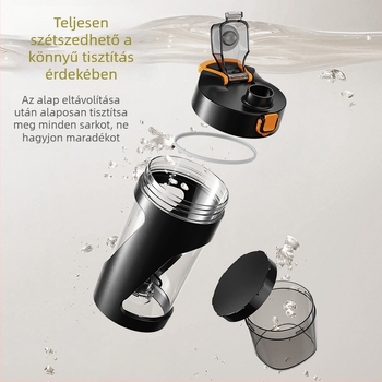 Új stílusú, újratölthető, hordozható, leválasztható elektromos shaker pohár fehérje shake-hez – teljesen automatikus keverés