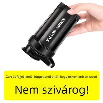 Fitnesz shaker pohár fehérje shake-khez és étkezéshelyettesítő italokhoz, hordozható, nagy kapacitású keverő pohár