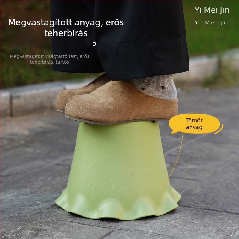 Gyantából készült virágtartó hullámos élű, vastagított műanyagból, beltéri erkélyre, elegáns dizájn, liláknak