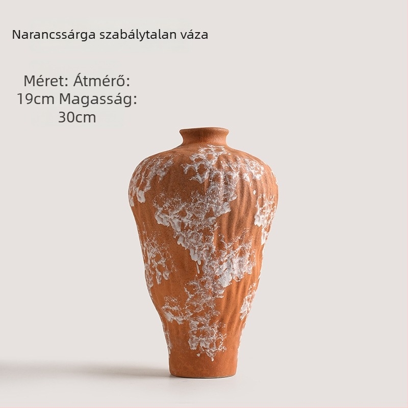 Beihanmei vintage porcelán váza, Wabi-Sabi stílusú otthoni dekoráció