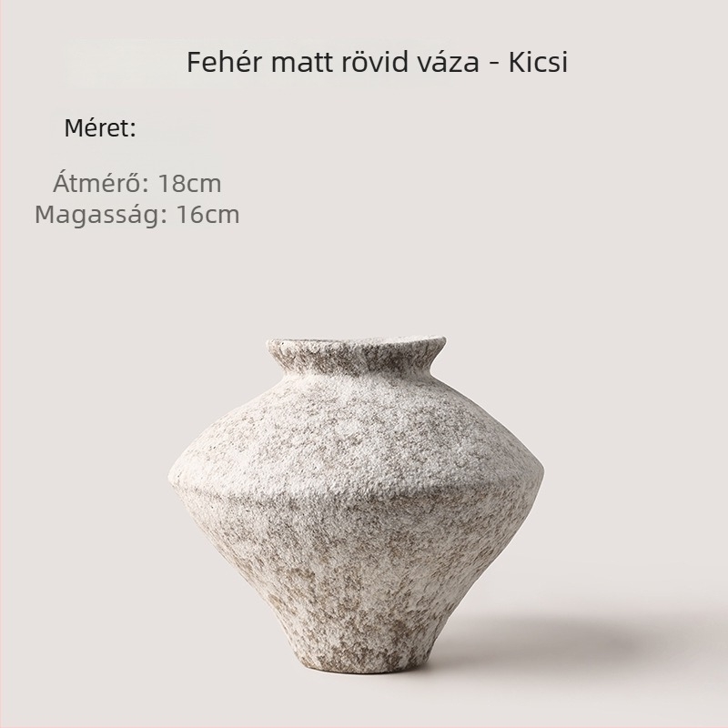 Beihanmei vintage porcelán váza, Wabi-Sabi stílusú otthoni dekoráció