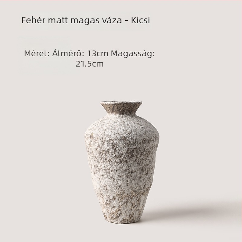 Beihanmei vintage porcelán váza, Wabi-Sabi stílusú otthoni dekoráció